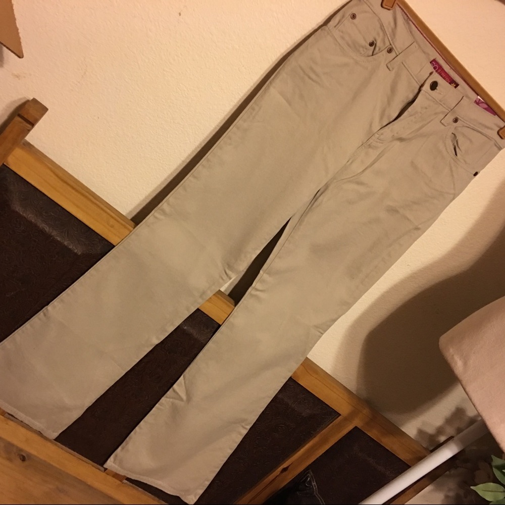 SO stretch flare tan jeans NWT 5 long